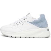 Lage Sneakers NeroGiardini Cile Velour Fiordaliso Nappa Lux Celeste 21