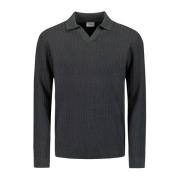 Trui No Excess Longsleeve Poloshirt Riva Antraciet