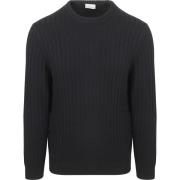 Sweater Profuomo Pullover Rib Wol Blend Navy
