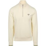Sweater Fred Perry Half Zip Trui Ecru 46A
