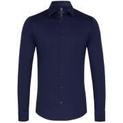 Overhemd Lange Mouw Desoto Overhemd Strijkvrij Kent Donkerblauw
