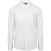 Overhemd Lange Mouw Barbour Shirt Nelson Tailored White