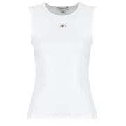 Top Calvin Klein Jeans SL WOVEN LABEL 2X2 BABY RIB CUTO