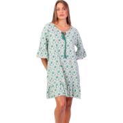 Korte Jurk Admas Nachthemd met halflange mouwen Palm Mosaic