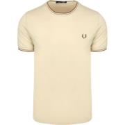 T-shirt Korte Mouw Fred Perry Twin Tipped T-shirt Beige Z53