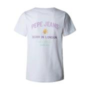 T-shirt Korte Mouw Pepe jeans T-shirt Pepe Jeans Amanda blanc