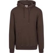Trainingsjack Colorful Standard Organic Hoodie Donkerbruin
