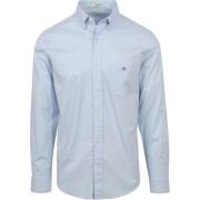 Overhemd Lange Mouw Gant Casual Overhemd Poplin Lichtblauw