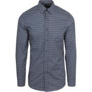 Overhemd Lange Mouw Suitable Hemd Druck Navy
