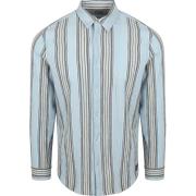 Overhemd Lange Mouw Scotch &amp; Soda Overhemd Crinkled Stripe Lichtbl...