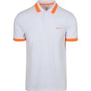 T-shirt Sun68 Poloshirt Big Stripe Fluo Wit