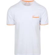 T-shirt Sun68 Piqué T-Shirt Fluo Stripe Wit