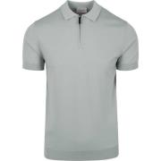 T-shirt Suitable Knitted Half Zip Polo Dusty Grey