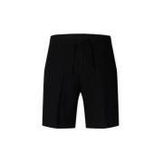 Korte Broek Selected Noos Regular-Leroy Linen Shorts - Black