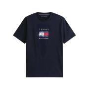 T-shirt Korte Mouw Tommy Hilfiger Linear Flag Graphic Tee Dw5