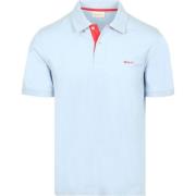 Polo Shirt Korte Mouw Gant Contrast Piqué Poloshirt Fresh Blauw