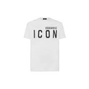 T-shirt Korte Mouw Dsquared T-SHIRT S79GC0003 WHITE