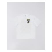 T-shirt Korte Mouw Edwin I036615.GET A LIFE-02.67 WHITE