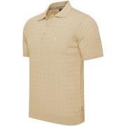 Polo Shirt Korte Mouw Cappuccino Italia Caorle Cable Knit Polo