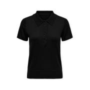 Polo Shirt Korte Mouw Only Polo Catherine - Black