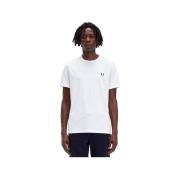 T-shirt Fred Perry T-shirt Ringer col rond blanc