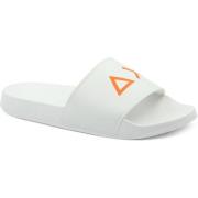 Teenslippers Sun68 Slippers Logo Bianco Wit