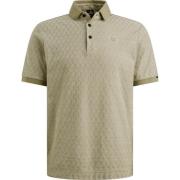 Polo Shirt Korte Mouw Vanguard Knitted Poloshirt Jacquard Print Groen
