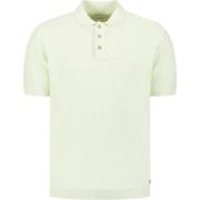 Polo Shirt Korte Mouw No Excess Knitted Slub Poloshirt Lichtgroen