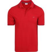 T-shirt Sun68 Poloshirt Small Stripe Collar Rood