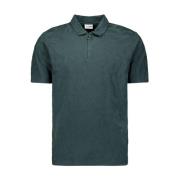 Polo Shirt Korte Mouw No Excess Half Zip Poloshirt Jacquard Dark Steel
