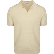 Polo Shirt Korte Mouw Profuomo Poloshirt Riva Structure Ecru