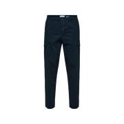 Chino Broek Selected Slim Tapered Wick 172 Cargo Pants - Dark Sapphire