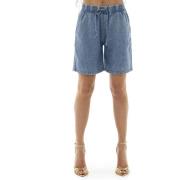 Korte Broek Leone 1947 Woman Bermuda Chambray Fancy Stripes