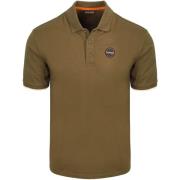 T-shirt Napapijri E-Badge Polo Olijfgroen