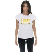 T-shirt Korte Mouw Leone 1947 Woman Short Sleeves Gold