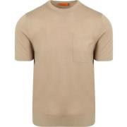 T-shirt Suitable Knitted T-shirt Pocket Compact Taupe