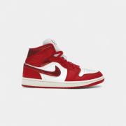 Hoge Sneakers Nike Jordan 1 Mid SE Red Cracked Leather (Women's)