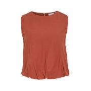 Blouse Vila Top Prisilla Balloon - Burnt Brick