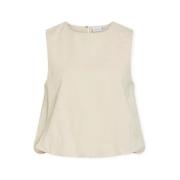 Blouse Vila Top Prisilla Balloon - Super Light Natural Melange