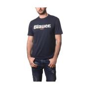 T-shirt Korte Mouw Blauer -