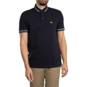 Polo Shirt Korte Mouw EAX Slim fit poloshirt met gestreepte kraag