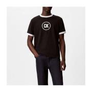 T-shirt Korte Mouw Calvin Klein Jeans Camisetas Hombre Modèle Lv04rf82...