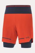 Gore Wear Ultimate 2In1 Shorts Mens Oranje/Donkerblauw