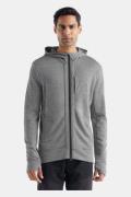 icebreaker Quantum Iii Ls Zip Hood Middengrijs/Zwart