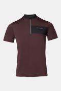 Vaude T-Shirt SS Maro H-Zip T-Shirt Bordeaux / Kastanjebruin/Zwart