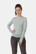 Ayacucho Long Sleeve Striped Top Dames Middengroen/Wit