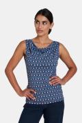 Tranquillo Jersey Top Dames Middenblauw/Assorti / Gemengd