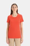 icebreaker Central Classic T-shirt Dames Oranje