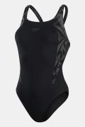 Speedo Muscleback Badpak Zwart/Donkergrijs