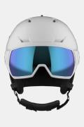 Salomon Icon Lt Visor Skihelm met Vizier Wit/Blauw